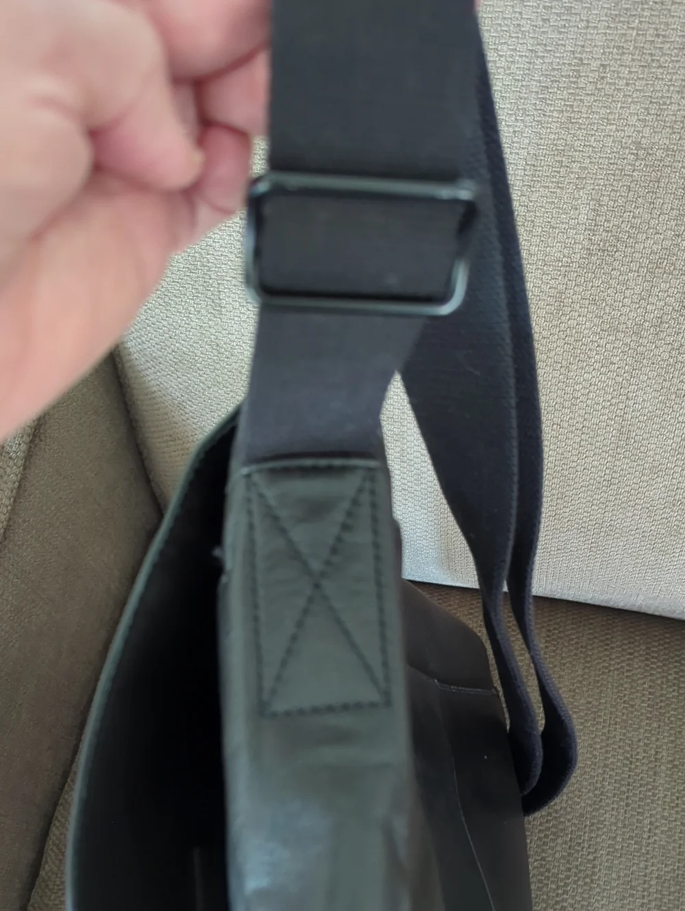 Fossil Black Leather Buckner Messenger Bag